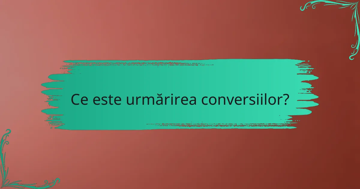 Ce este urmărirea conversiilor?