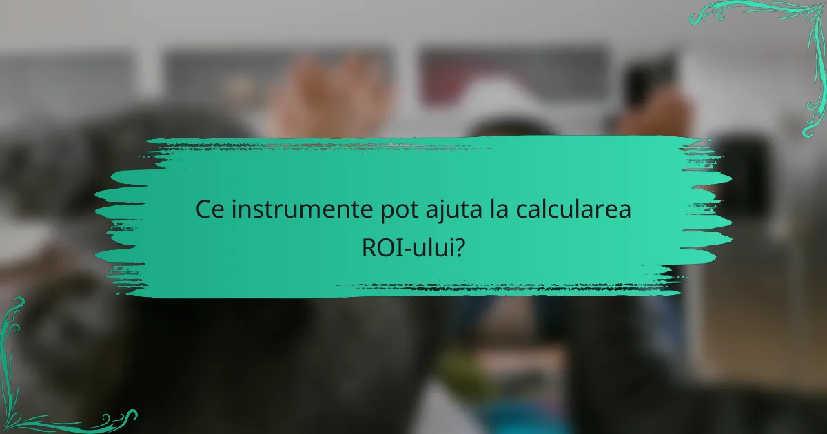 Ce instrumente pot ajuta la calcularea ROI-ului?