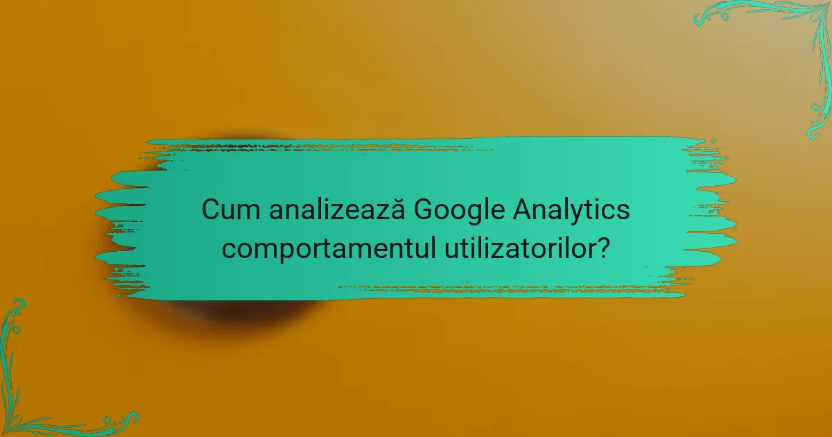 Cum analizează Google Analytics comportamentul utilizatorilor?