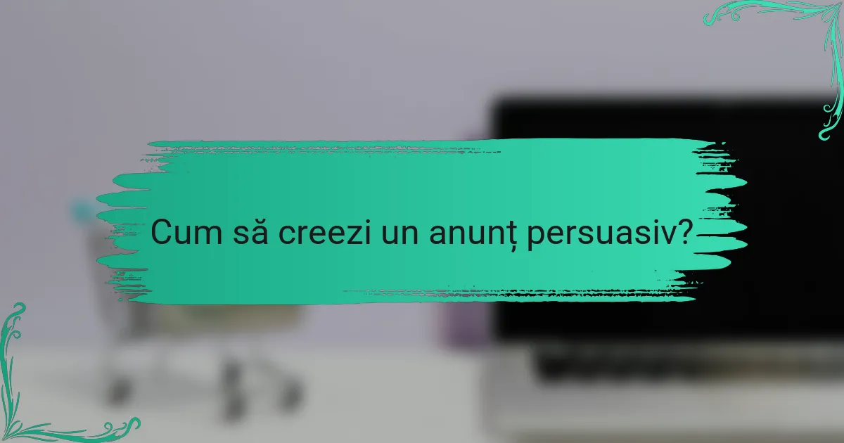 Cum să creezi un anunț persuasiv?